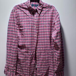 Ralph Lauren Button Up Shirt Mens Large Multi Plaid Long Sleeve